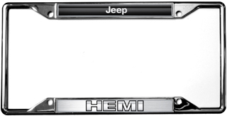 Eurosport Daytona 6463DL Chrome License Plate - for MOPAR Fits Jeep HEMI