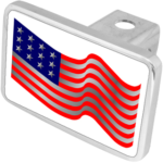 LSN - Premium Hitch Plug - USA Flag - Waving