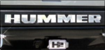 H2 Ultra-Chrome Rear Bumper Letter Inserts