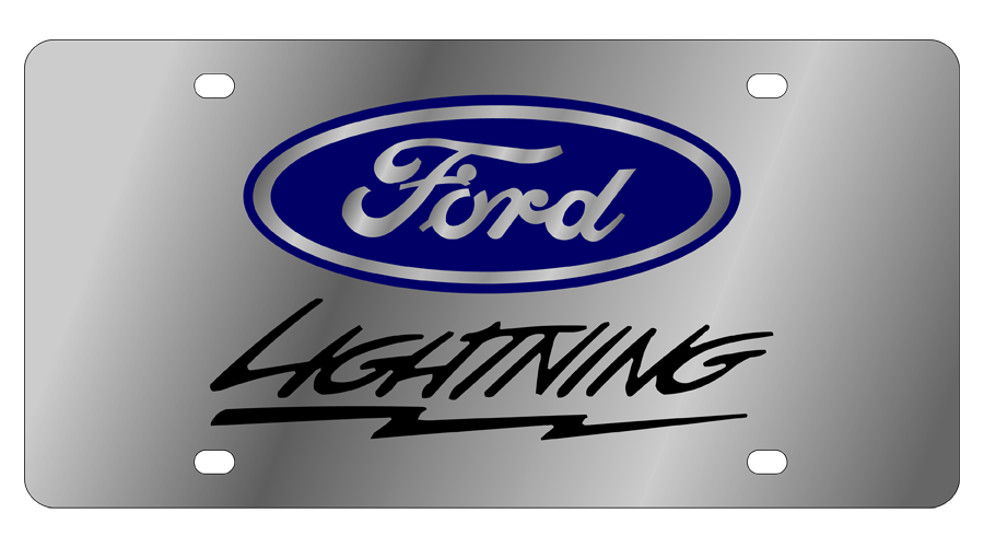 Ford - Stainless Steel License Plate - Lightning - Plates, Frames and ...