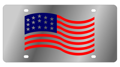 Lifestyle - SS Plate - American Flag Waving