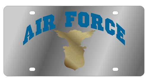 Lifestyle - SS Plate - Air Force arched w Logo