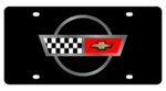 Chevrolet - Carbon StainlessLicense Plate - Corvette C4 Flags 84-96