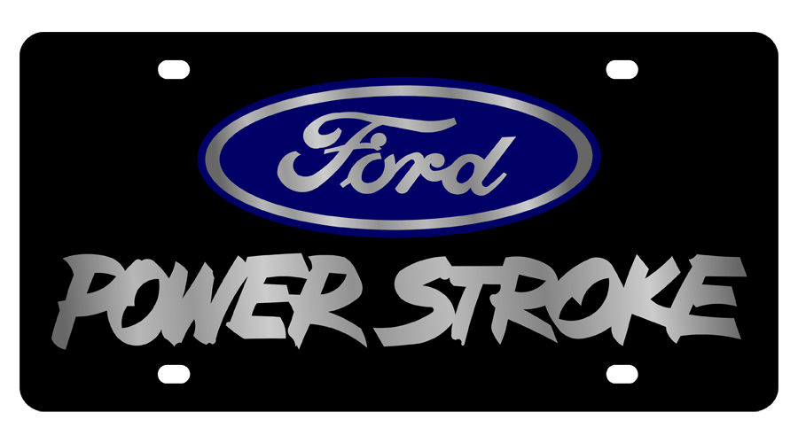 Ford - Carbon Steel License Plate - Power Stroke - Plates, Frames and ...
