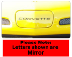 C5 Corvette - Front License Plate Cover Lettering Kit- Eurosport Classic