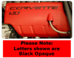 C6 Corvette Z06 LS7 - Fuel Rail Cover Lettering Kit - EDI Series