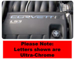 C6 Corvette LS3 - Fuel Rail Cover Lettering Kit - EDI Series