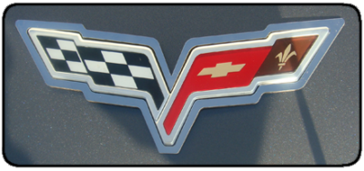 C6 Corvette Waterfall Chrome Logo Trim