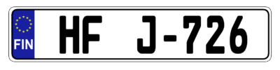 Finland - Authentic EEC Euro-Plate™