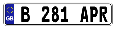 United Kingdom/Great Britain - Authentic EEC -Euro-Plate™