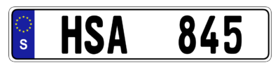 Sweden - Authentic EEC -Euro-Plate™