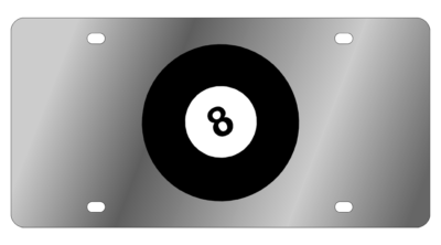 Lifestyle - SS Plate - 8 Ball