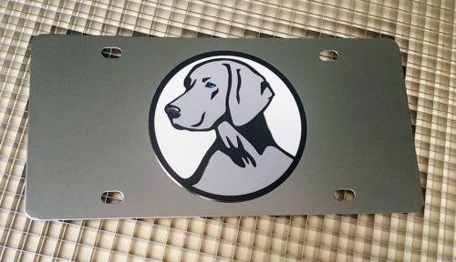 weimaraner dog license plate