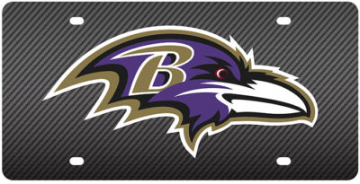 Baltimore Ravens 30813 carbon fiber laser-cut license plate