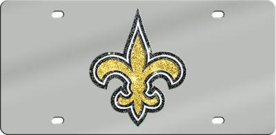 New Orleans Saints 33446 Mirrored laser-cut license plate