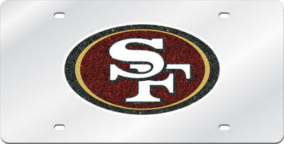 San Francisco 49ERS 34974 mirrored laser-cut license plate