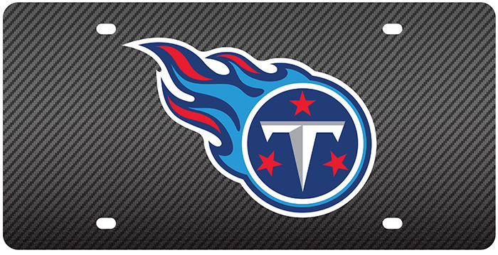 Tennessee Titans Laser-Cut Carbon Fiber License Plate - Official NFL  licensed