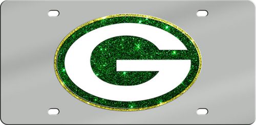 Greenbay Packers Laser-Cut Mirrored License Plate - Official NFL licensed