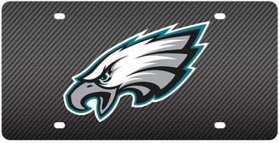 Philadelphia Eagles Laser-Cut Carbon Fiber License Plate - Official NFL licensed
