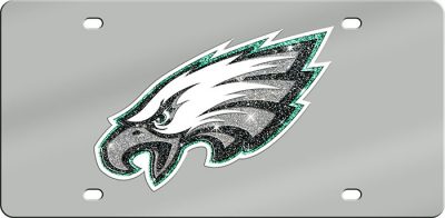 Philadelphia Eagles Laser-Cut Mirrored License Plate - Official NFL licensed