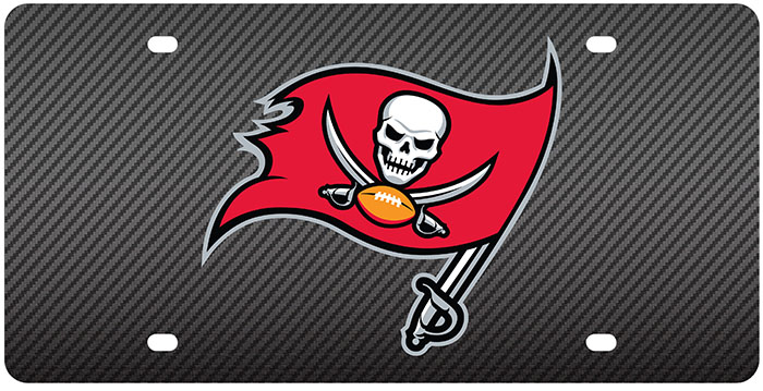 Tampa Bay Buccaneers Bucs Team Jersey Style Deluxe Laser Cut License Plate Tag Football 