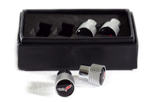 Chrome Valve Stem Caps - Choose Design: Corvette, Ford, C5, C6, Mustang, Jeep and more...