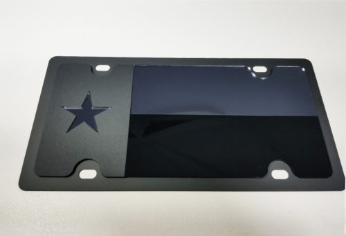 Texas State Flag Carbon Steel License Plate