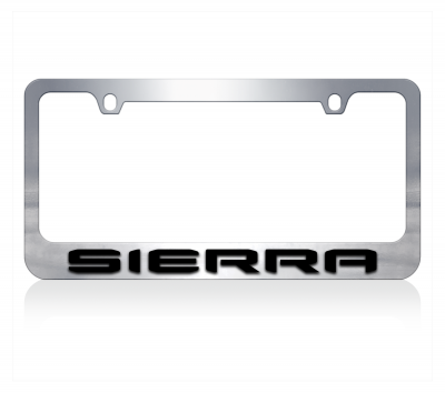 Chrome License Plate Frame- GMC Sierra