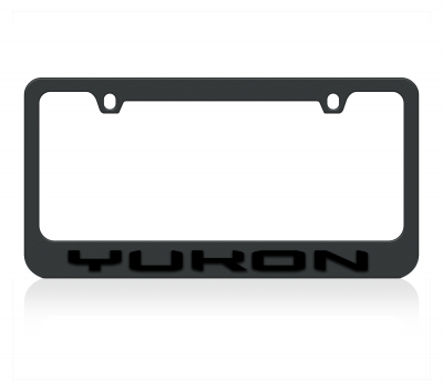 Black License Plate Frame- Yukon Black Word