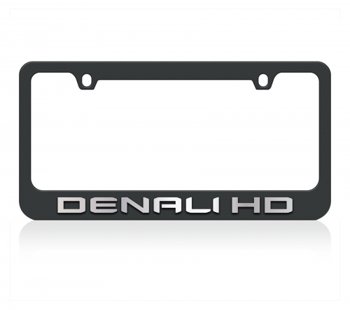 GMC Denali HD- Black License Plate Frame