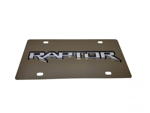 Ford Raptor Stainless Steel License Plate