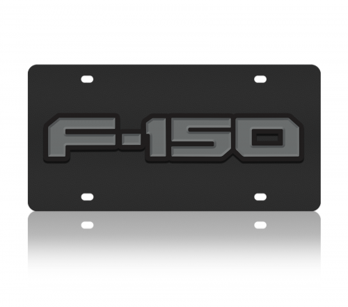 Carbon Steel License Plate- Ford F-150 Blackout