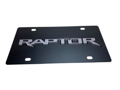 Ford Blackout Raptor Carbon Steel License Plate