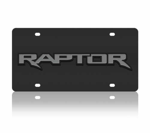 Ford Raptor Blackout Badge Carbon Steel License Plate