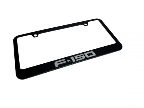 Ford Blackout F-150 Black License Plate Frame- Side Angle