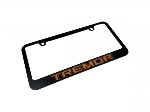 Ford Tremor Black License Plate Frame- Side Angle