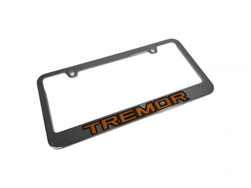 Ford Tremor Chrome License Plate Frame- Side Angle