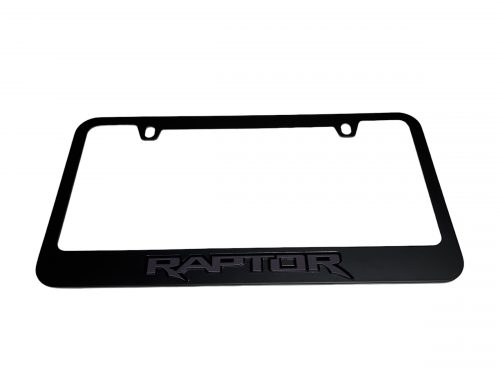 Blackout Ford Raptor Black License Plate Frame